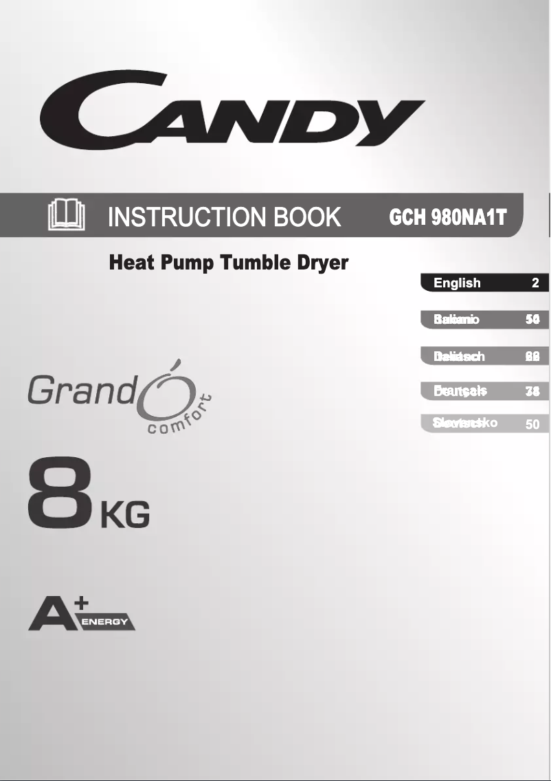 Page n°1 - Manuel utilisateur Candy GrandO GCH 980 NA1T