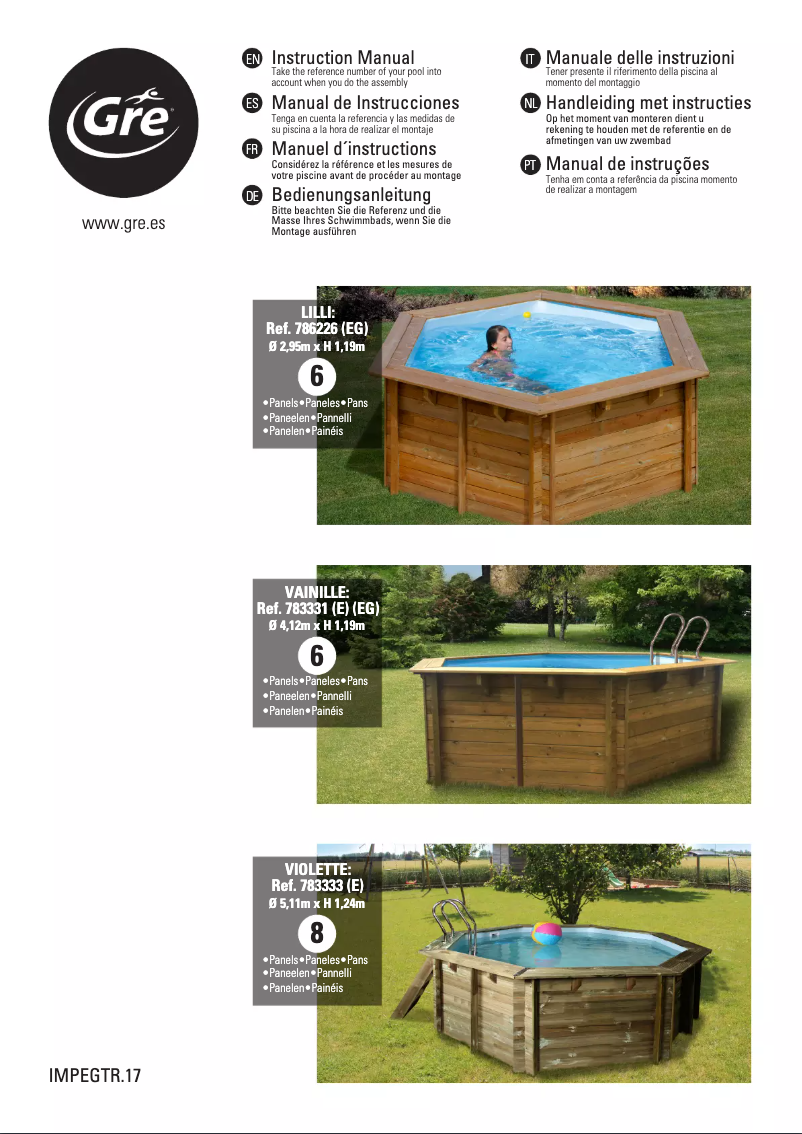 Page 1 de la notice Manuel utilisateur Gre 783331EB