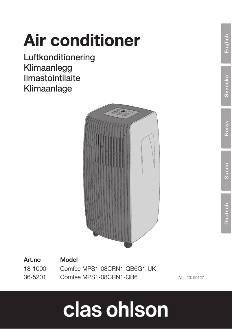Página 1 del manual Manual de usuario Comfee MPS1-08CRN1-QB6