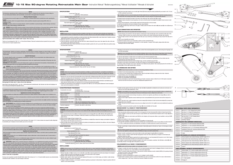 Image de la première page du manuel de l'appareil EFLG120