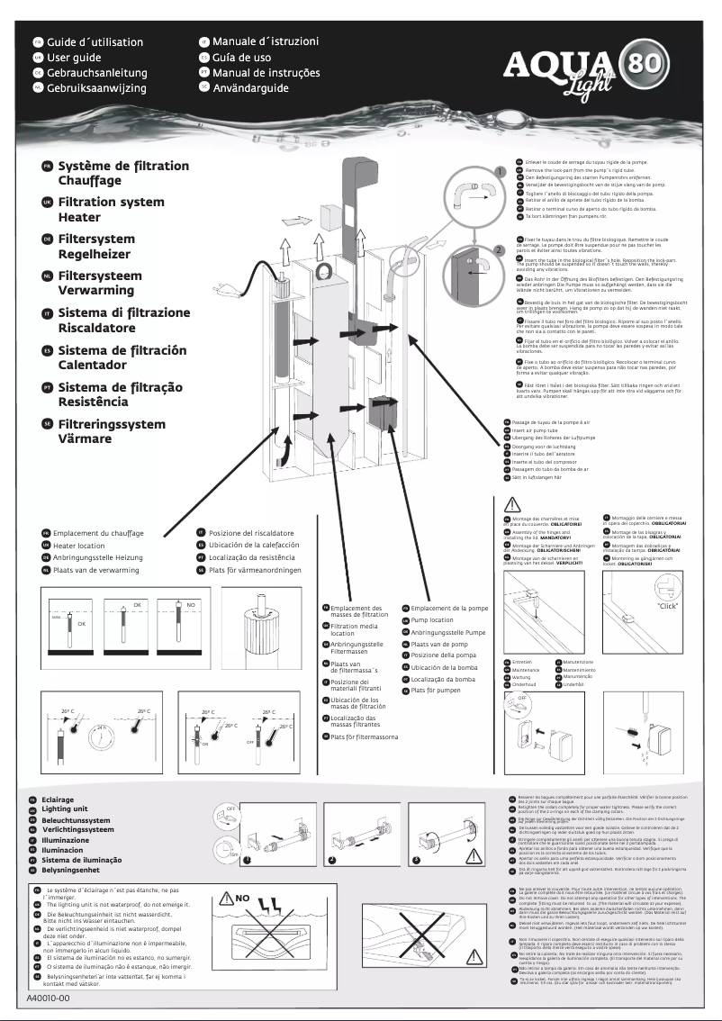 Image de la première page du manuel de l'appareil Aqua 80 Light
