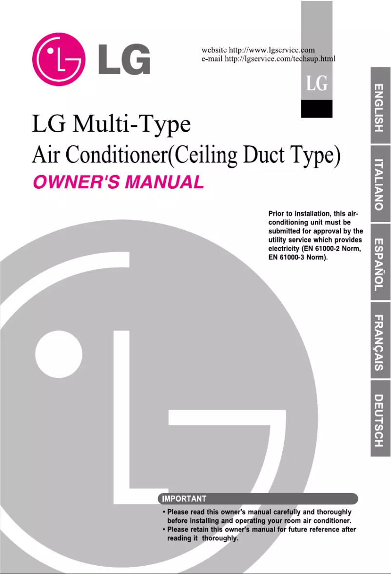 Page 1 de la notice Manuel utilisateur LG TMNH18GB2A0