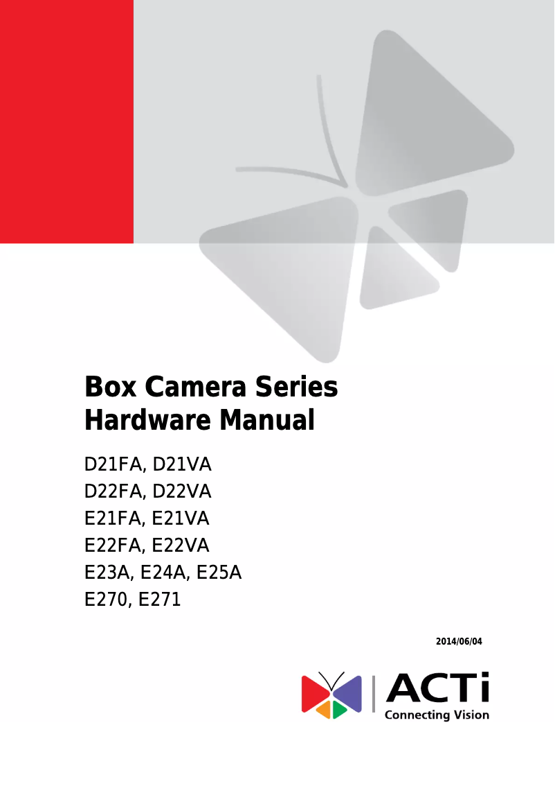 Page n°1 - Mode d'emploi ACTi D22VA