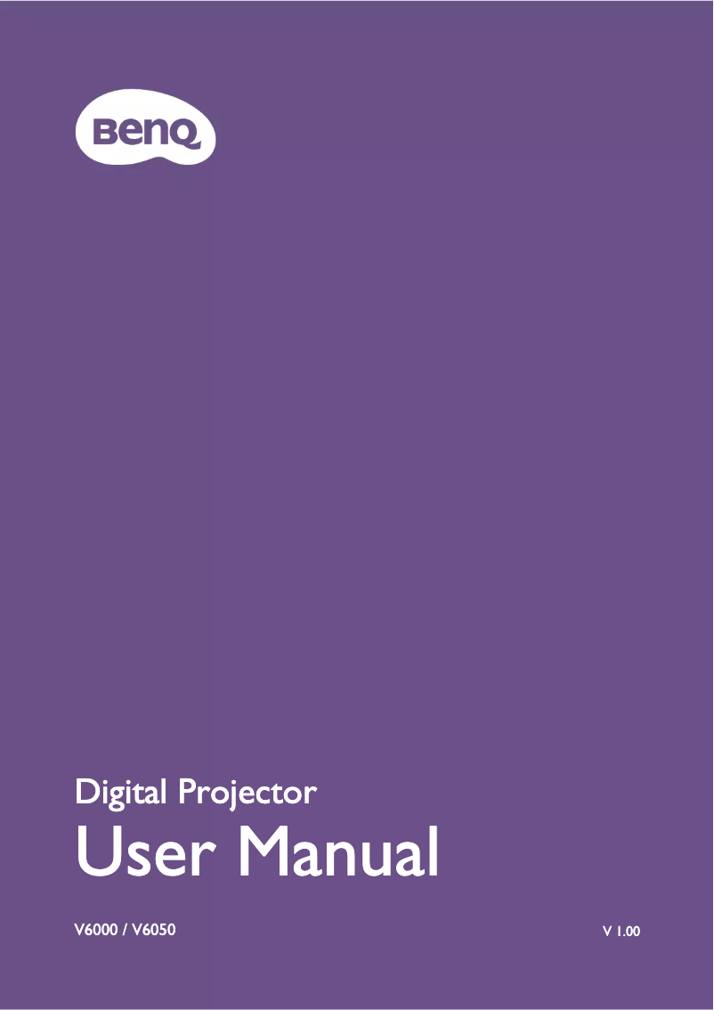 Page n°1 - Manuel utilisateur BenQ V6050