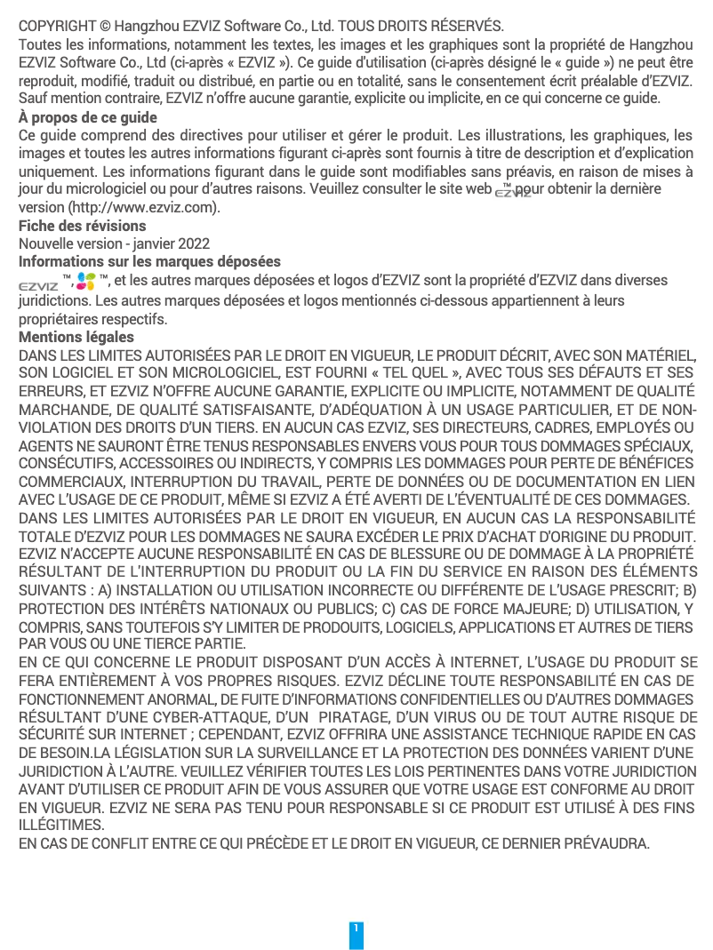 Página 1 del manual Manual de usuario EZVIZ HB3