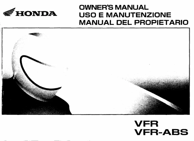 Image de la première page du manuel de l'appareil VFR800 (2005)
