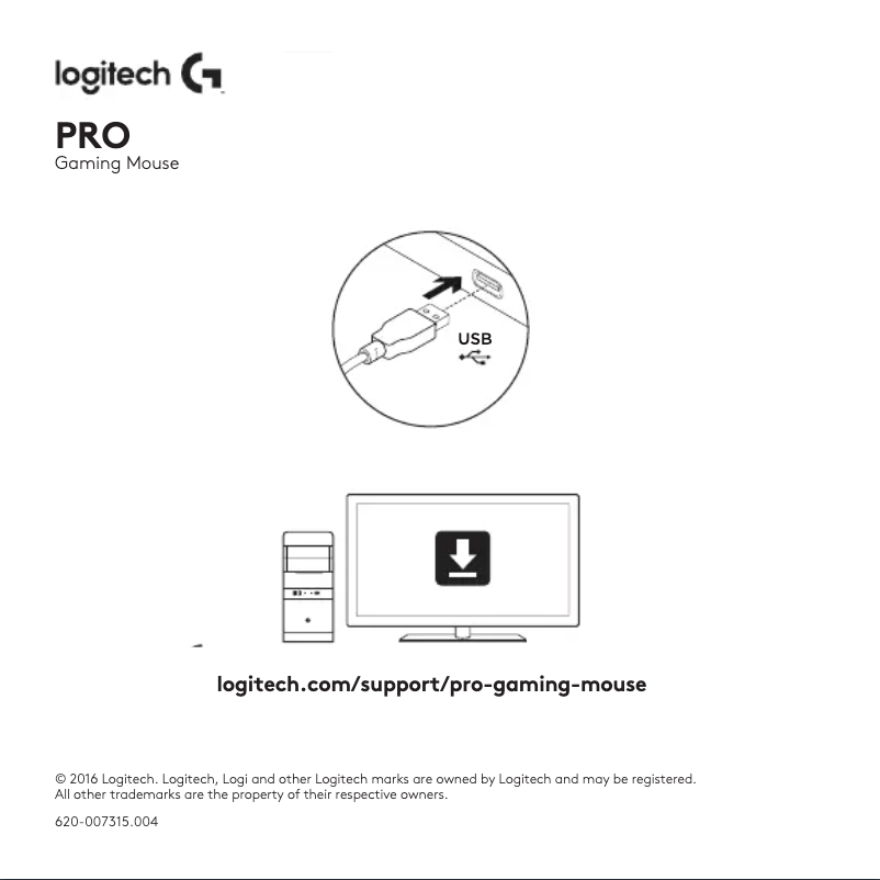 Page 1 de la notice Manuel utilisateur Logitech G PRO HERO Gaming Mouse