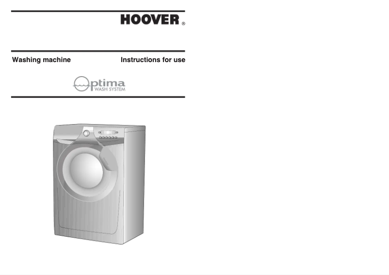 Page n°1 - Manuel utilisateur Hoover OPH 716D-80