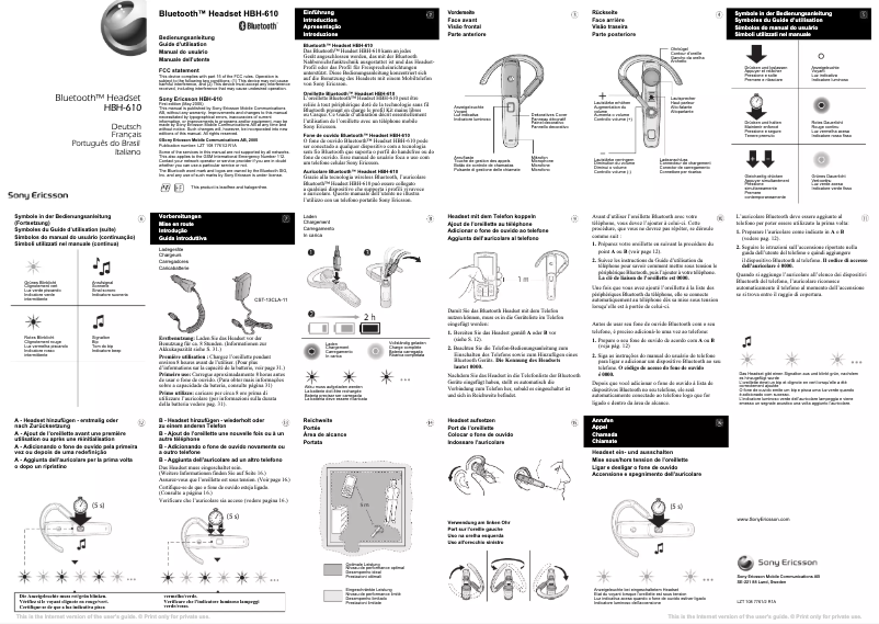 Image de la première page du manuel de l'appareil HBH-610