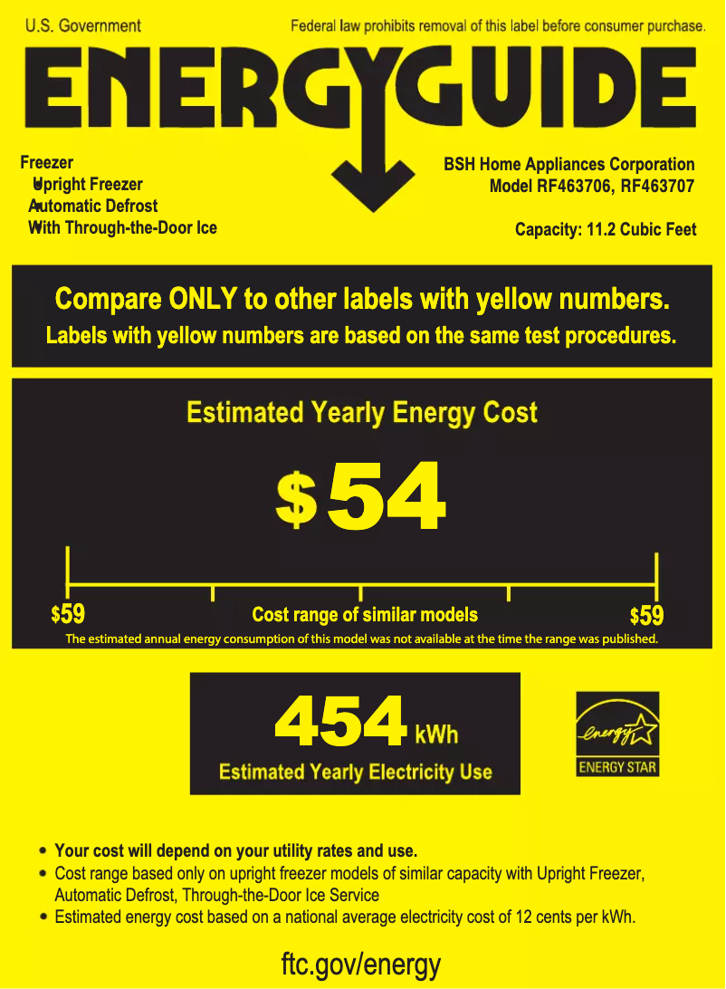 Page 1 de la notice Label énergétique Gaggenau RF463706
