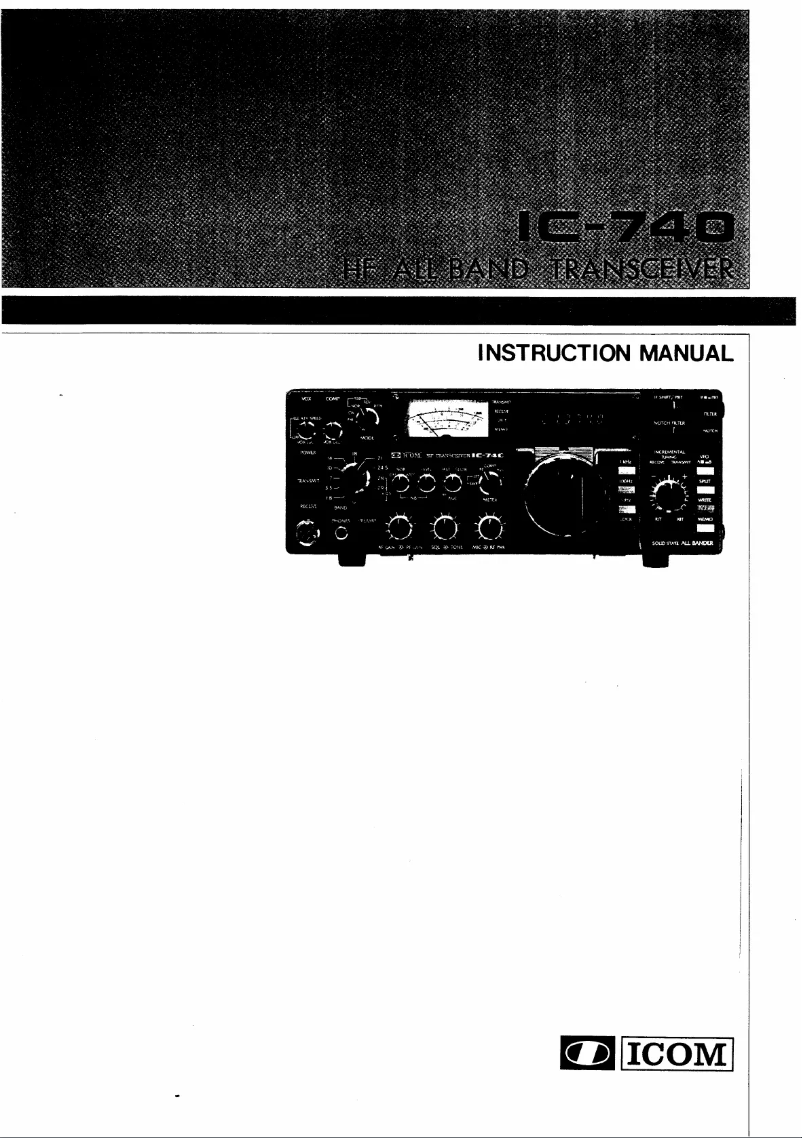 Image de la première page du manuel de l'appareil IC-740