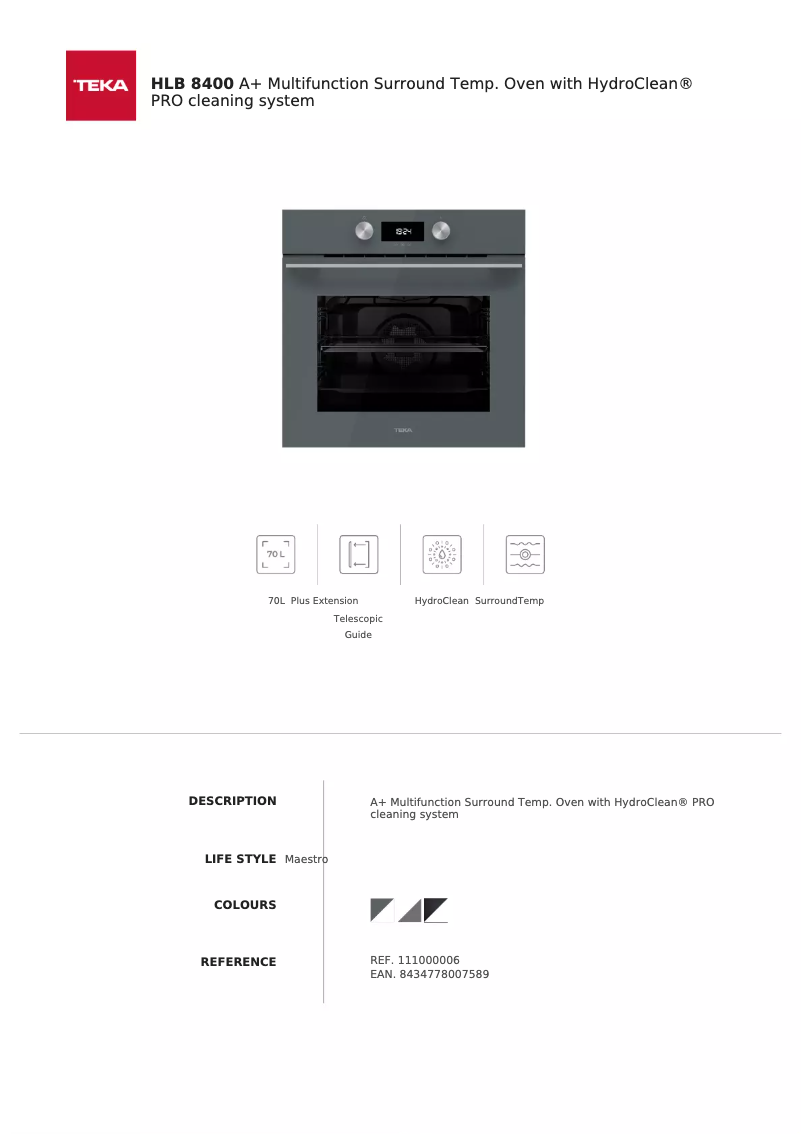 Image de la première page du manuel de l'appareil HLB 8400
