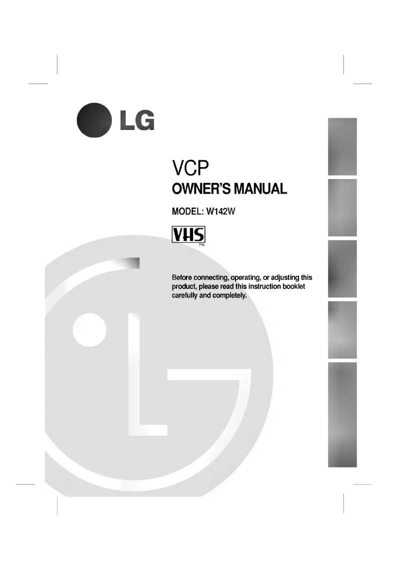 Page 1 de la notice Manuel utilisateur LG W142W