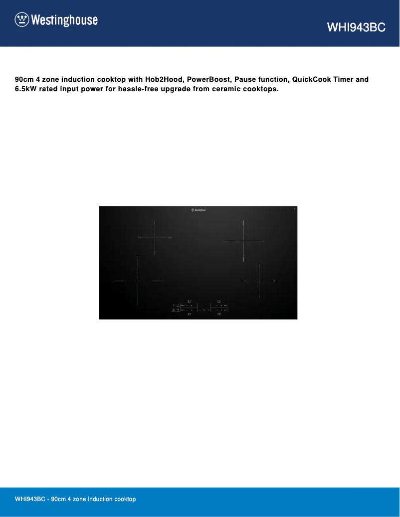 Image de la première page du manuel de l'appareil WHI943BC