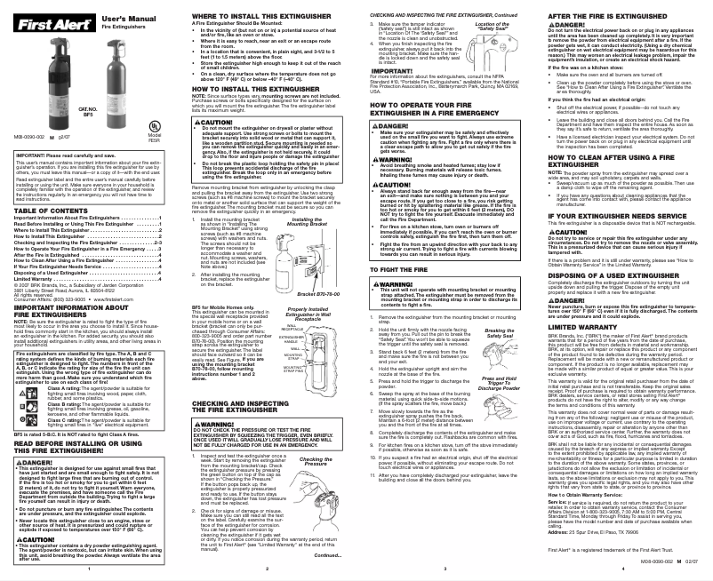 Image de la première page du manuel de l'appareil FE5R