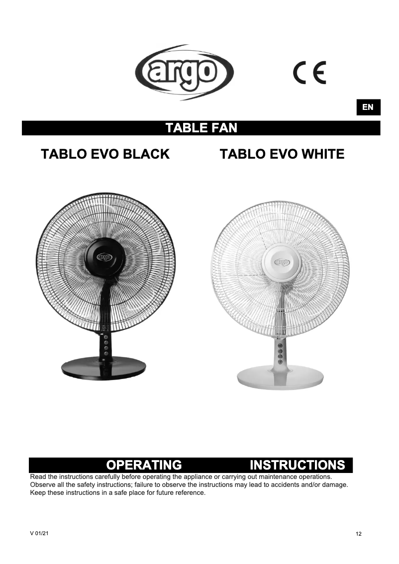 Image de la première page du manuel de l'appareil Tablo Evo
