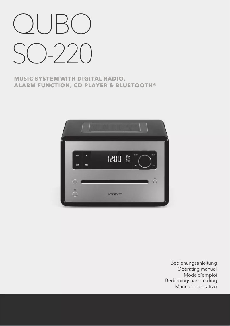 Page n°1 - Manuel utilisateur Sonoro Qubo