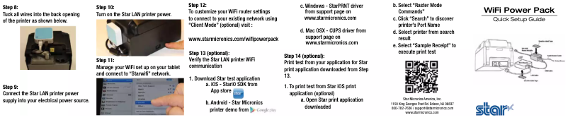 Page n°1 - Manuel utilisateur Star Micronics WIFI Power Pack