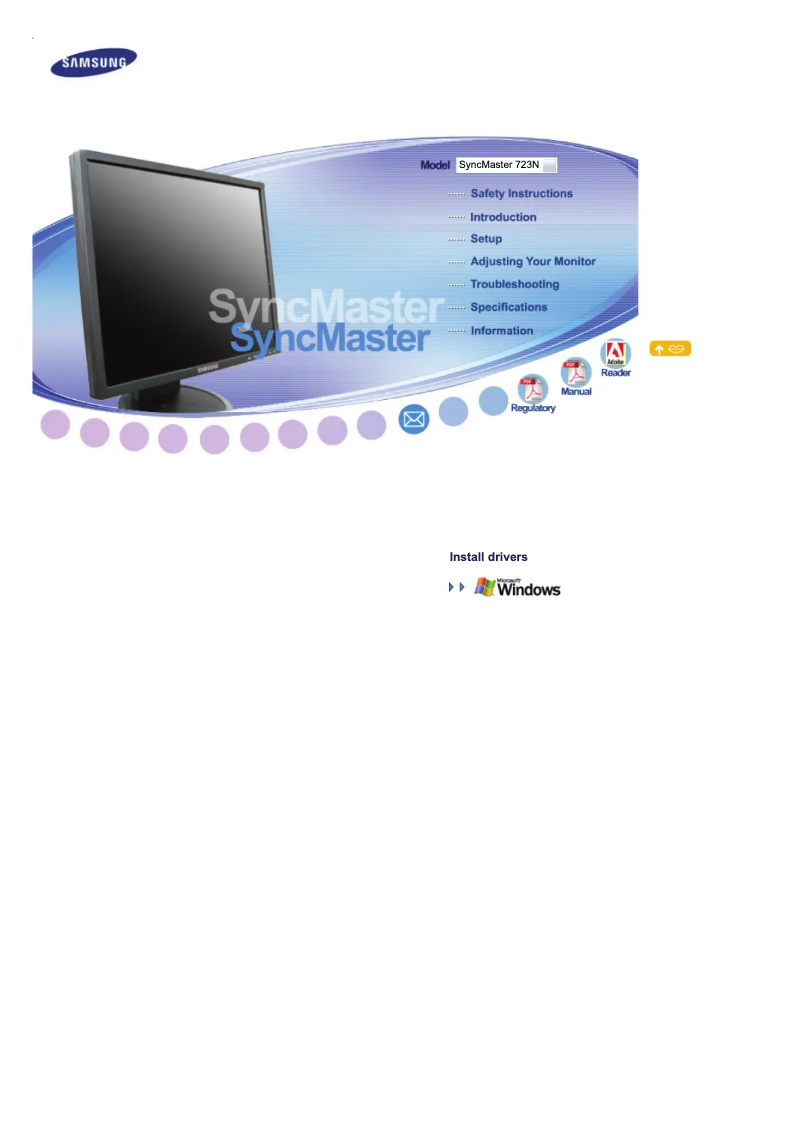 Page n°1 - Manuel utilisateur Samsung SyncMaster SM723N
