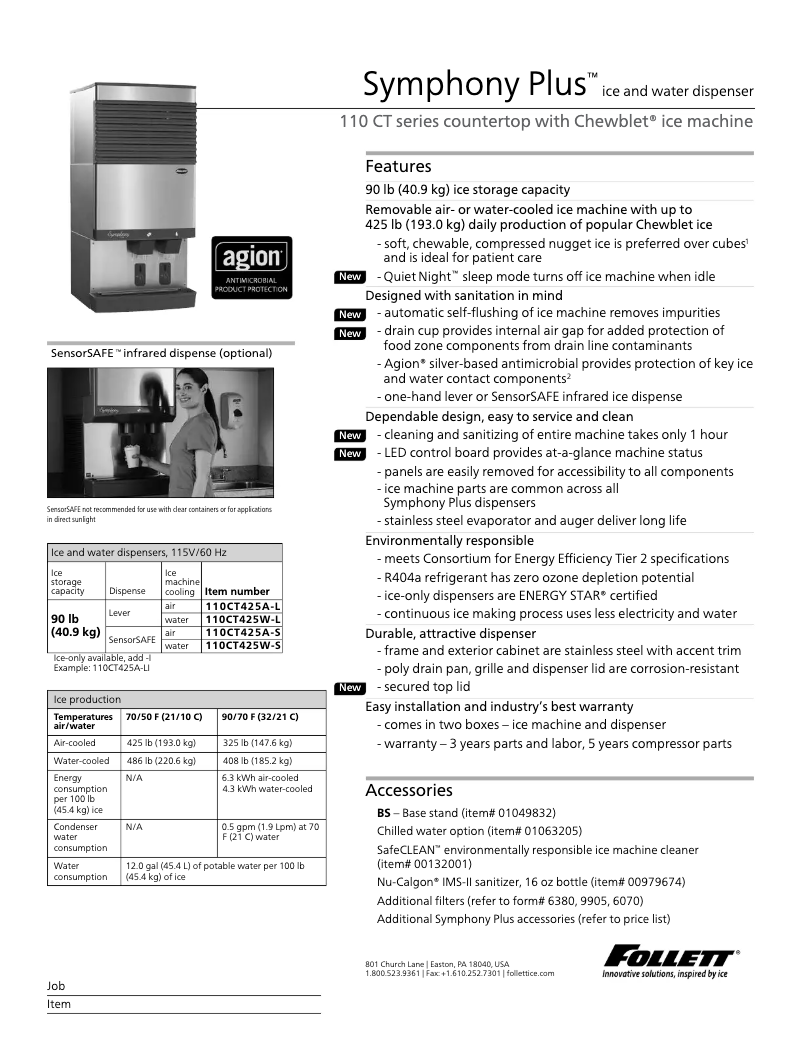 Image de la première page du manuel de l'appareil 110CT425A-L