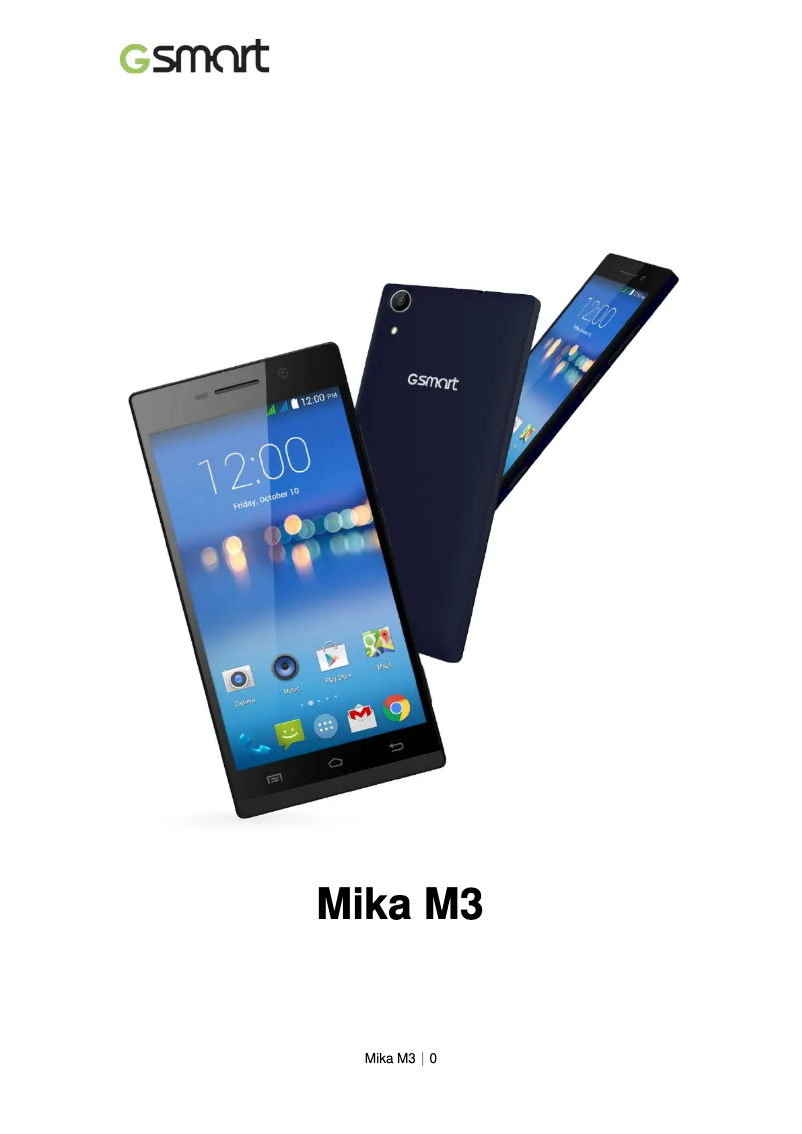 Page n°1 - Manuel utilisateur GSmart Mika M3