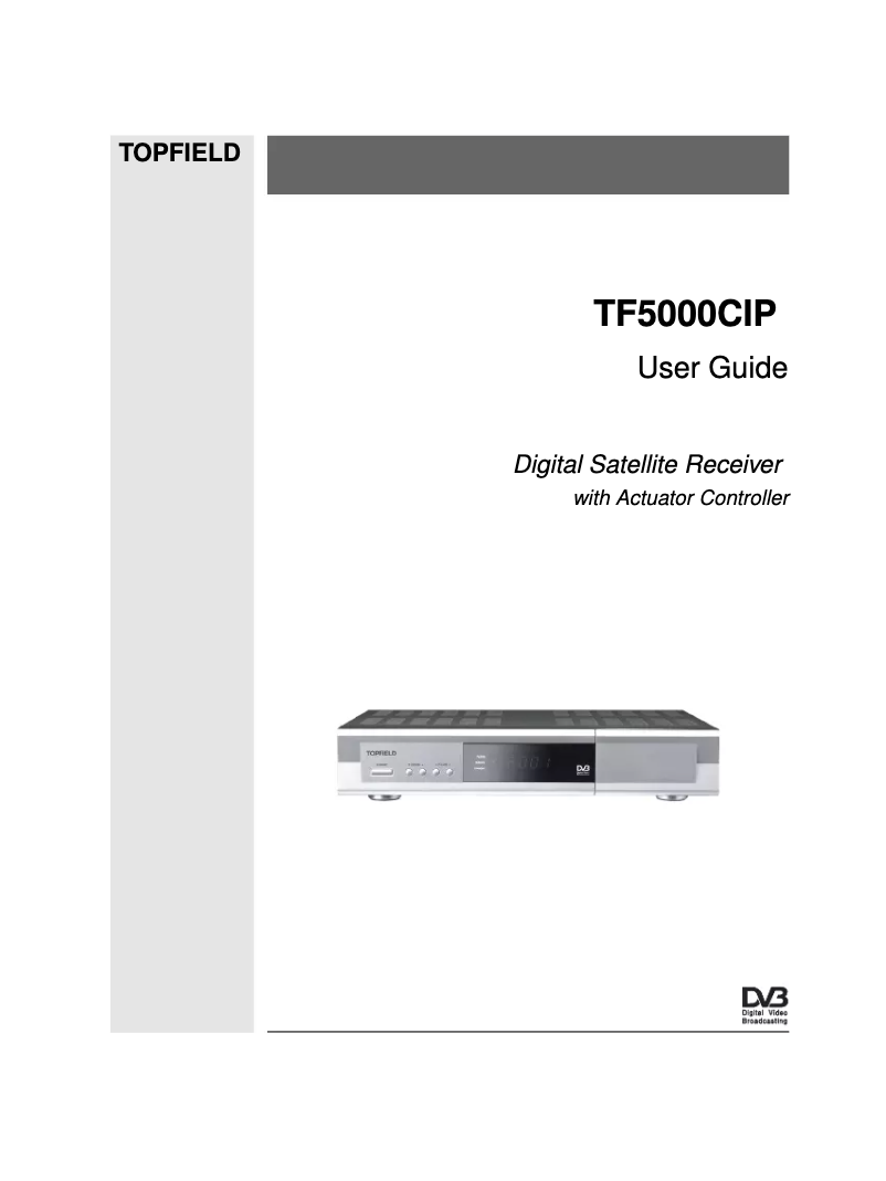 Page n°1 - Manuel utilisateur Topfield TF 5000 CIP