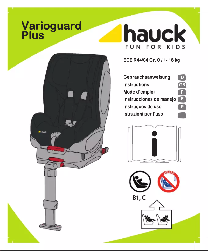 Page 1 de la notice Manuel utilisateur Hauck Varioguard Plus