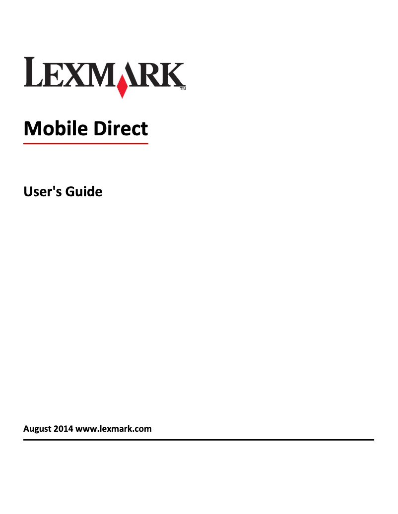 Page n°1 - Manuel utilisateur Lexmark MarkNet N8352