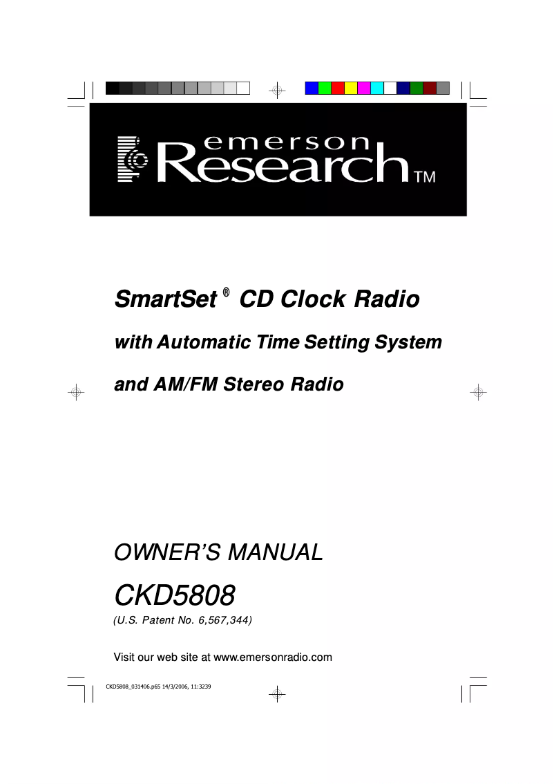 Page n°1 - Manuel utilisateur Emerson CKD5808