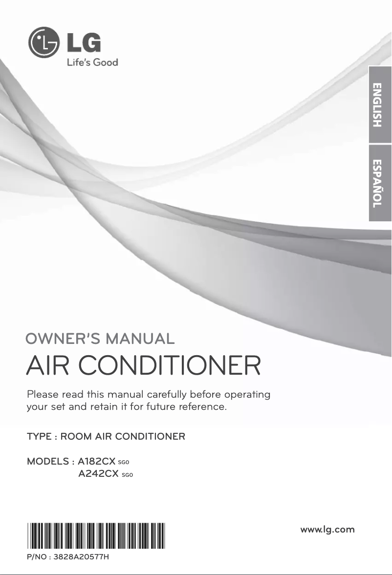 Page 1 de la notice Manuel utilisateur LG A182CX