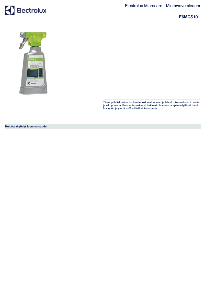 Página 1 del manual Manual de usuario AEG E6MCS101