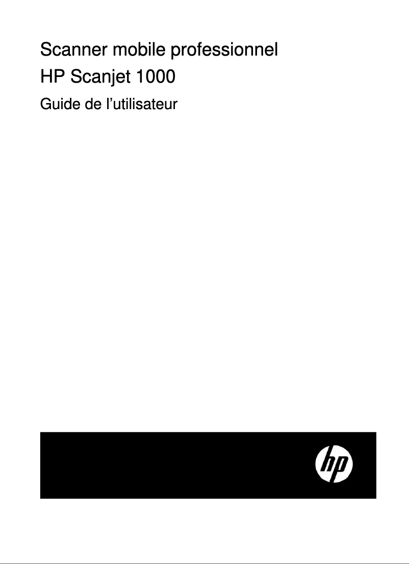 Page n°1 - Manuel utilisateur HP ScanJet 1000