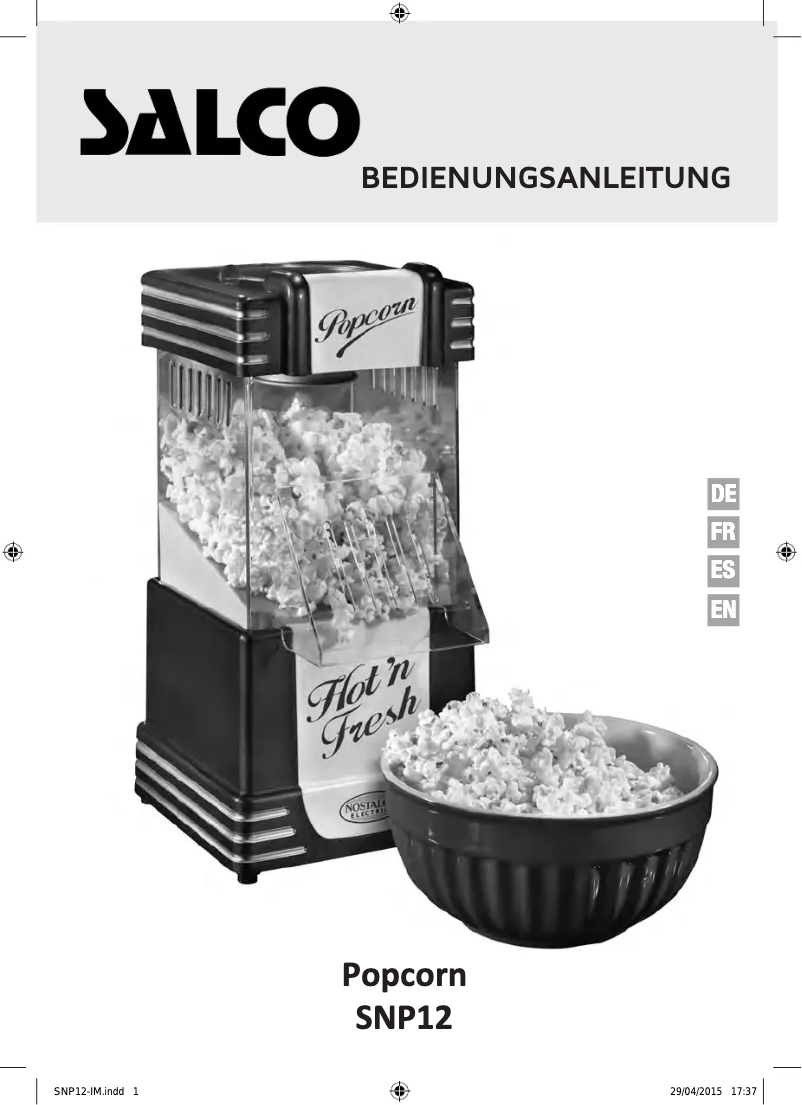 Page 1 de la notice Manuel utilisateur Salco SNP12