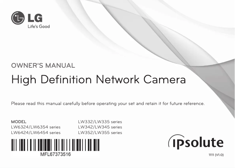 Page 1 of the manual User Manual LG LW6324