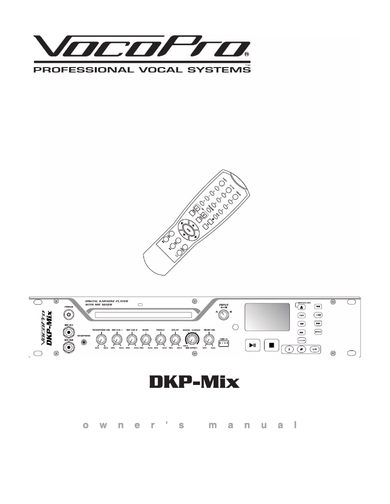 Image de la première page du manuel de l'appareil DKP-Mix