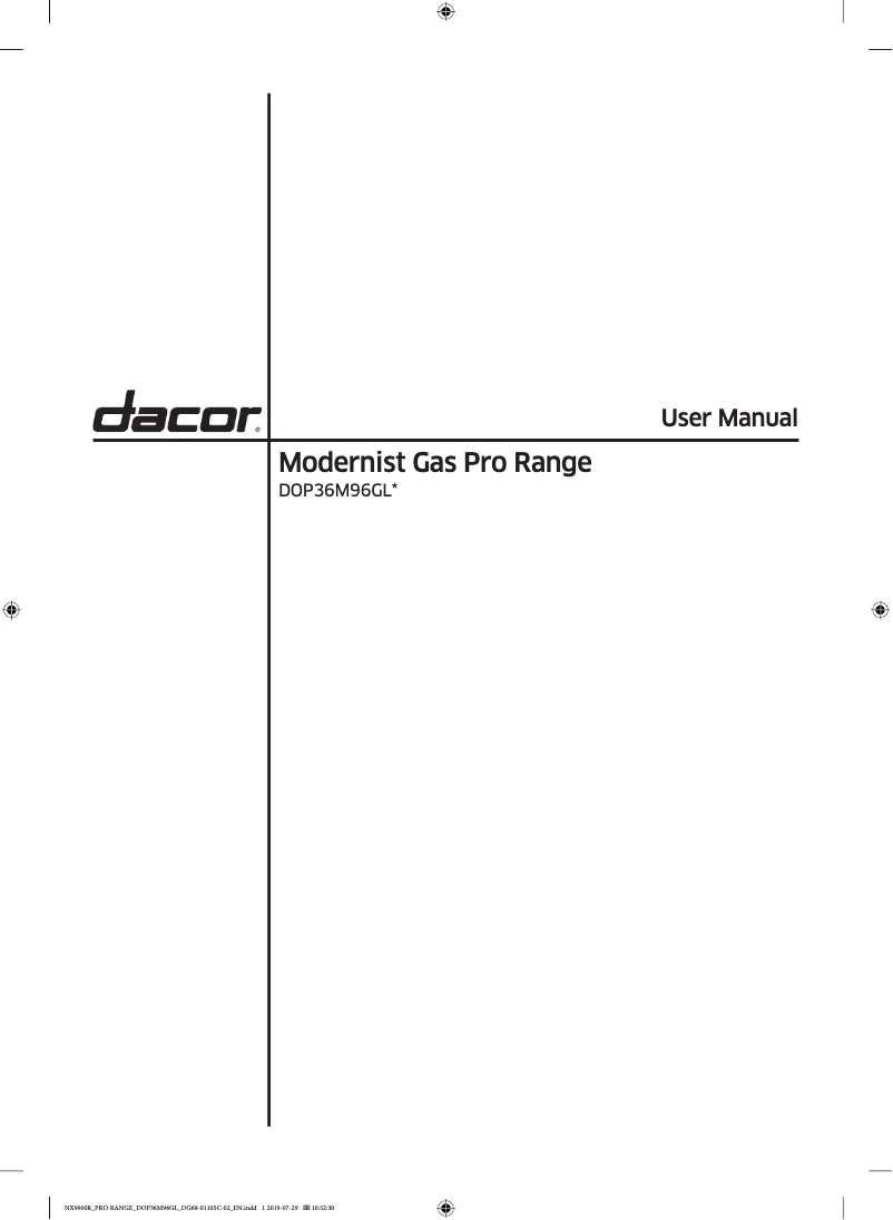 Page 1 de la notice Manuel utilisateur Dacor DOP36M96GLS
