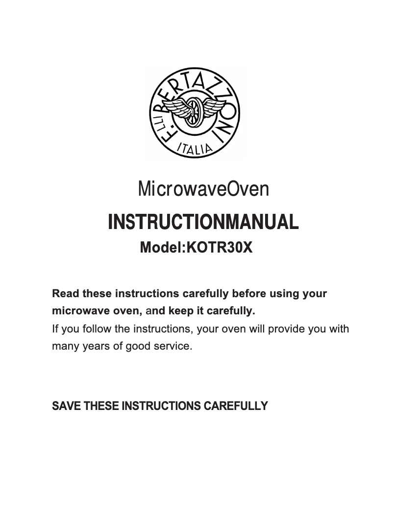 Image de la première page du manuel de l'appareil BERAMW101