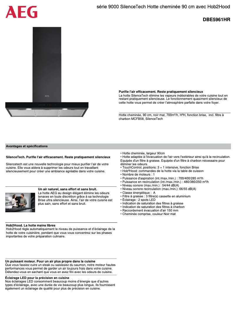 Page n°1 - Fiche technique AEG DBE5961HR