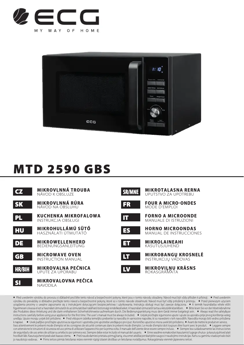 Image de la première page du manuel de l'appareil MTD 2590 GBS