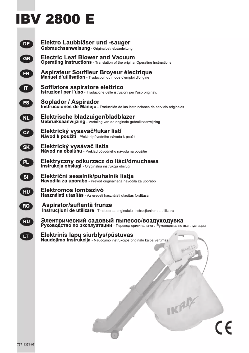 Página 1 del manual Manual de usuario IKRA mogatec IBV 2800 E