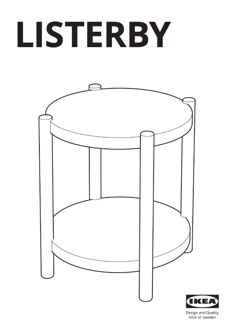 Page 1 de la notice Manuel utilisateur Ikea LISTERBY 205.468.44