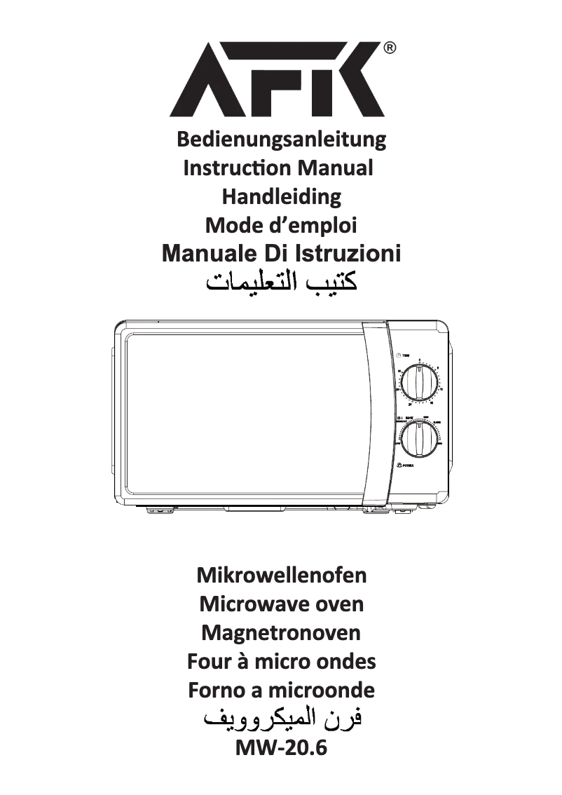 Page 1 de la notice Manuel utilisateur AFK MW-20.6