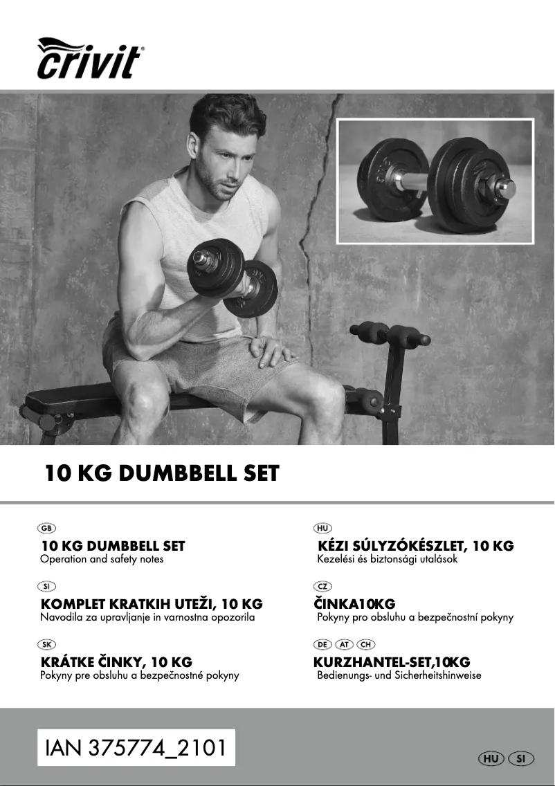 Page 1 de la notice Manuel utilisateur Crivit IAN 375774