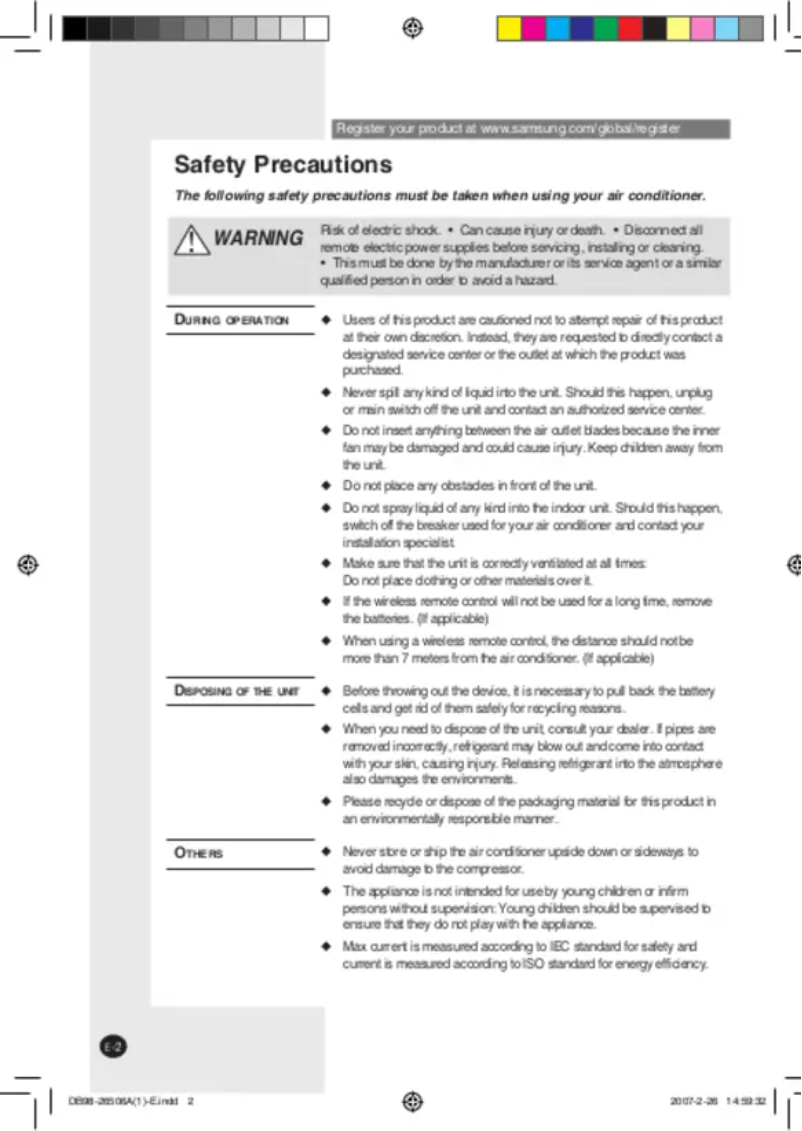 Página 1 del manual Manual de usuario Samsung AS13NAN