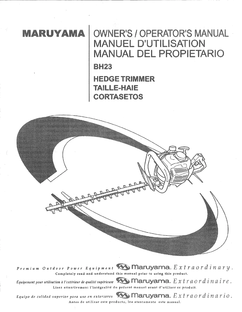 Page 1 de la notice Manuel utilisateur Maruyama BH23
