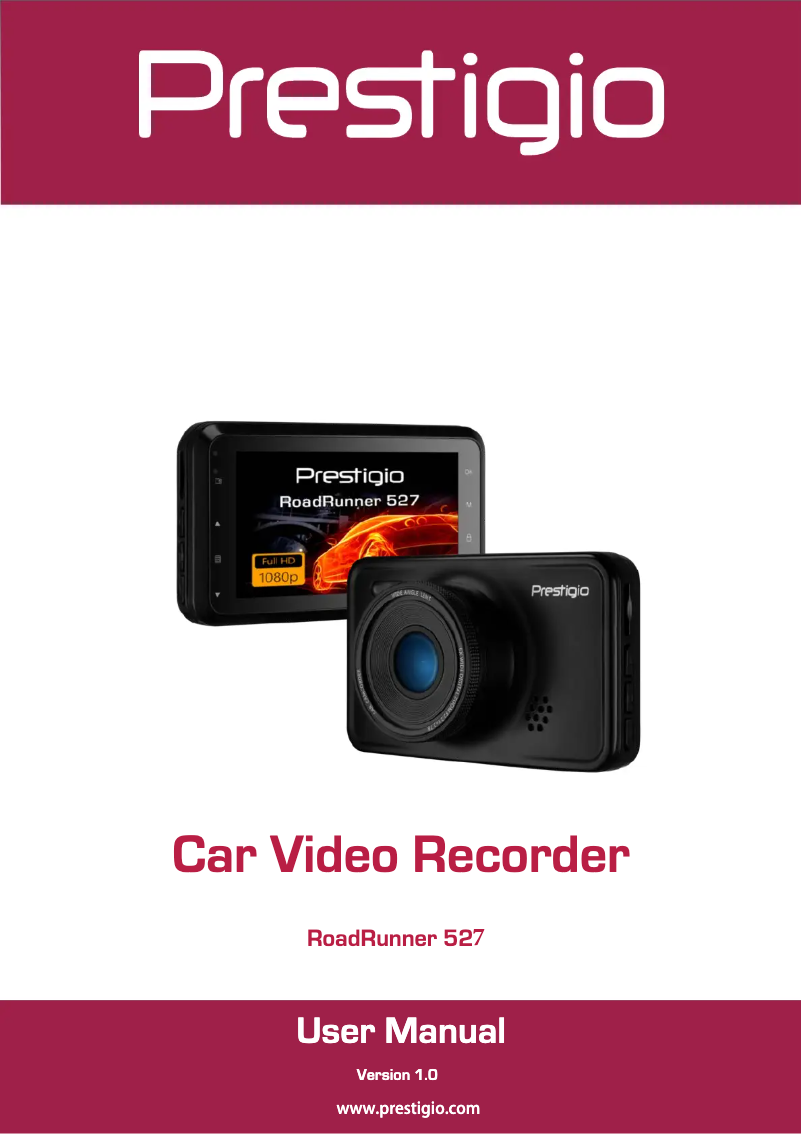 Image de la première page du manuel de l'appareil RoadRunner 527