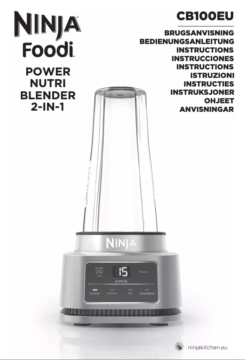 Page 1 de la notice Manuel utilisateur Ninja Foodi Power Nutri 2 in 1 CB100EU