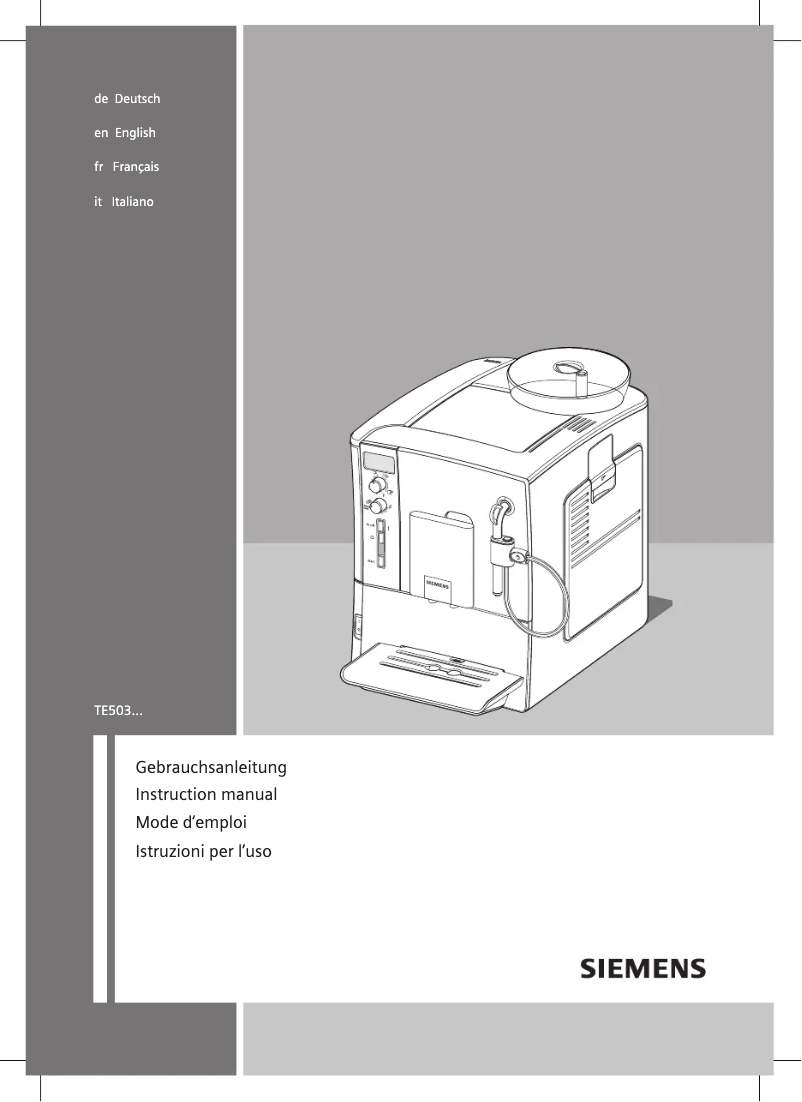 Página 1 del manual Manual de instrucciones Siemens EQ.5 TE503511DE