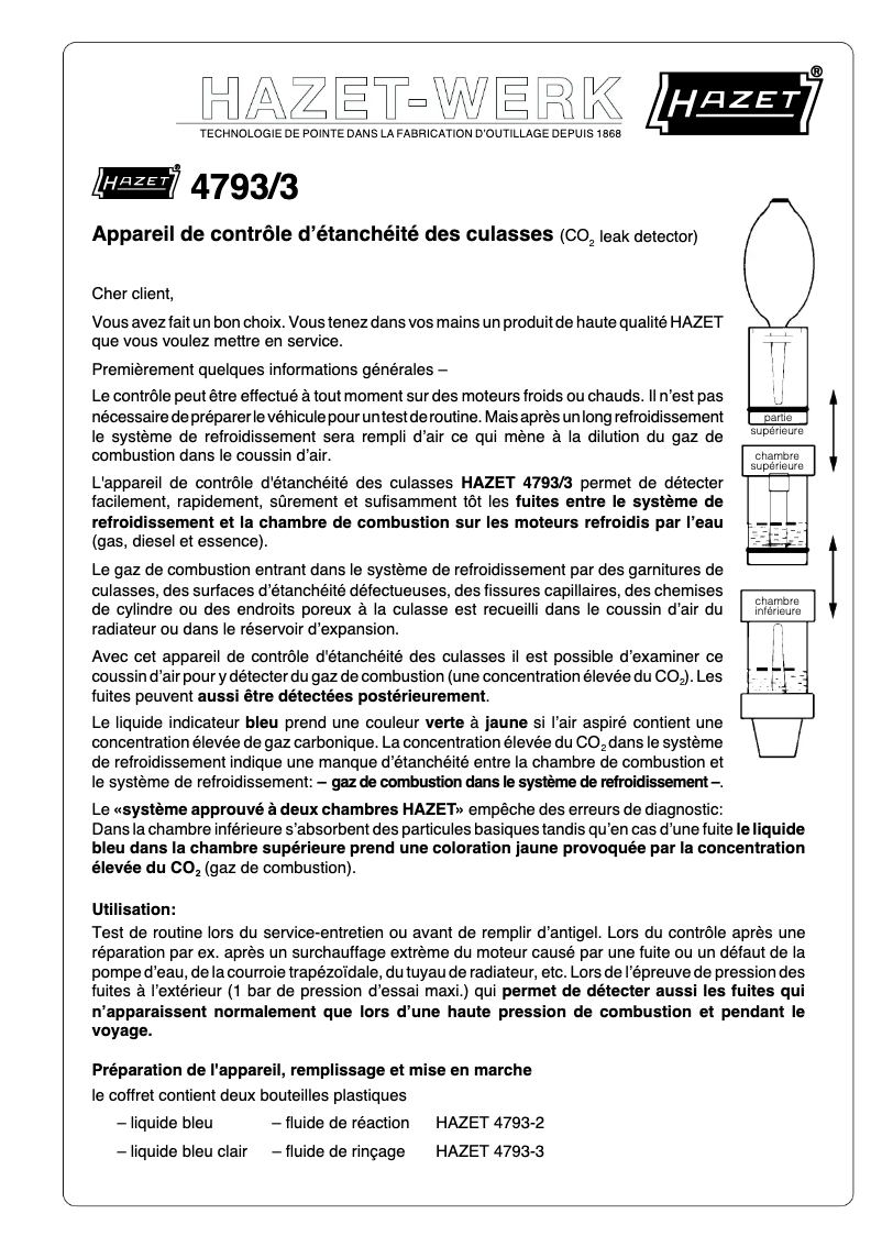 Page 1 de la notice Manuel utilisateur Hazet 4793-1