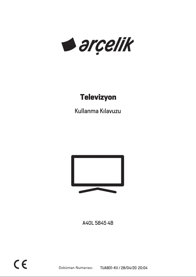 Page n°1 - Manuel utilisateur Arçelik A40L 5845 4B